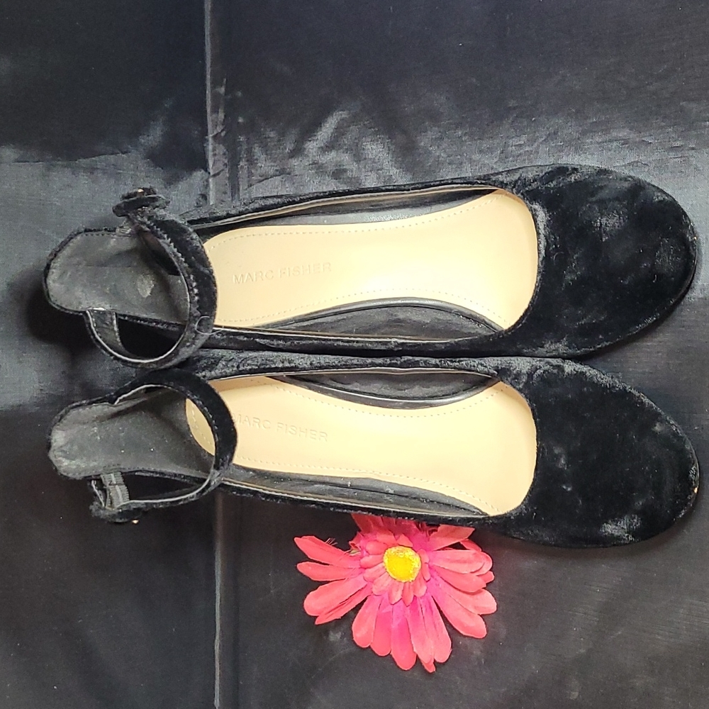 Marc Fisher Crush Velvet Ankle Pumps "Wow"